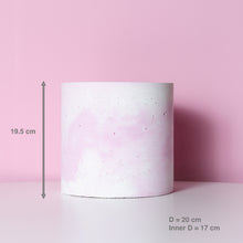 Load image into Gallery viewer, Pink Concrete Pot (size L)
